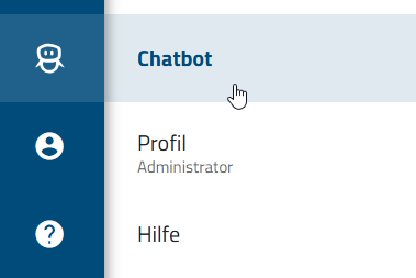Der Screenshot zeigt das Chatbot-Icon in der Menüleiste.
