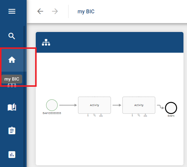 Der Screenshot zeigt eine Beschriftung für einen Menüeintrag, welche Sie sich anzeigen lassen können, indem Sie den Mauszeiger über einen Menüeintrag bewegen.