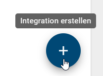 Der Screenshot zeigt die Schaltfläche "Integration erstellen" im Reiter "Integration" für einen bestimmten Katalogobjekttyp.