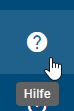 Der Screenshot zeigt den "Hilfe" Button in der Menüleiste.