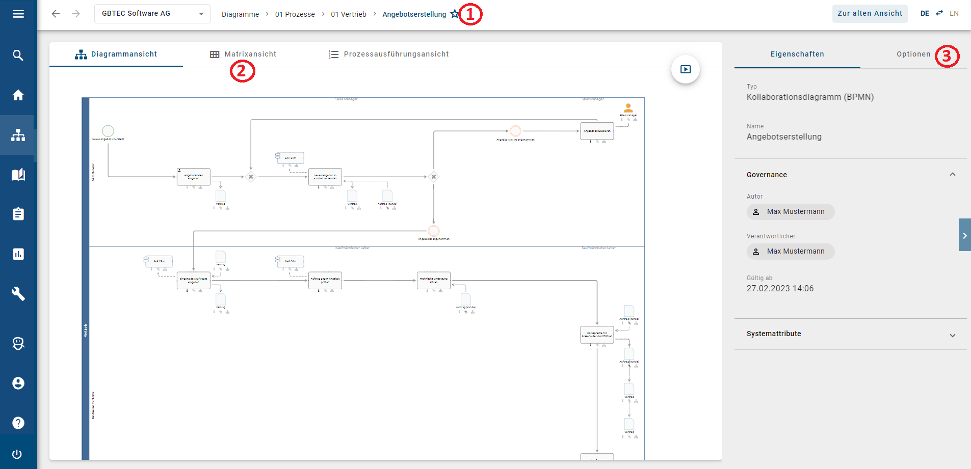 Hier wird die Diagrammansicht der neuen Benutzeroberfläche angezeigt.