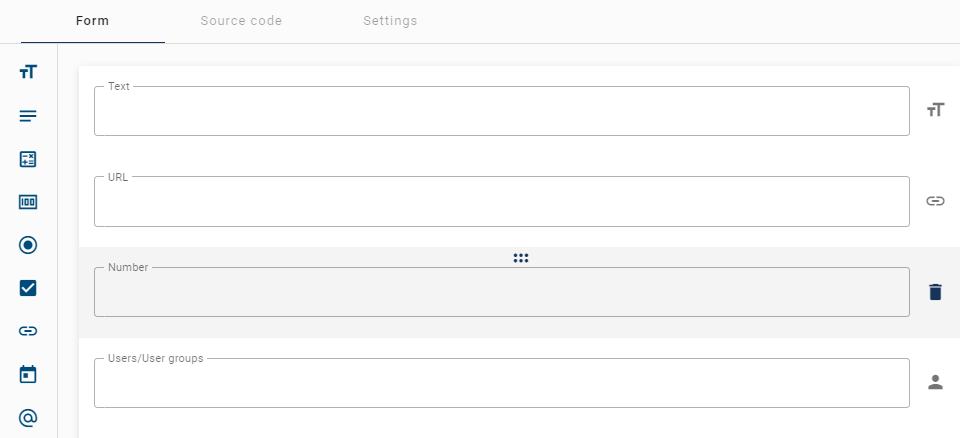 The screenshot which is displayed here shows the form editor after adding a new form field.
