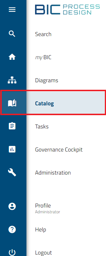 This shows the catalog in the Explorer.