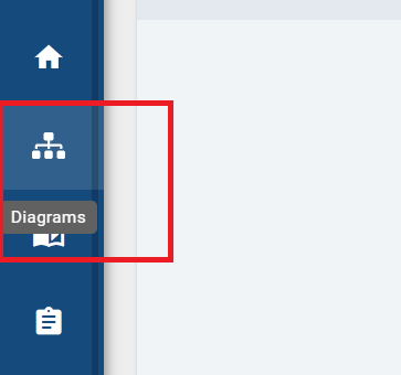 Here, the navigation to the diagram section is shown.