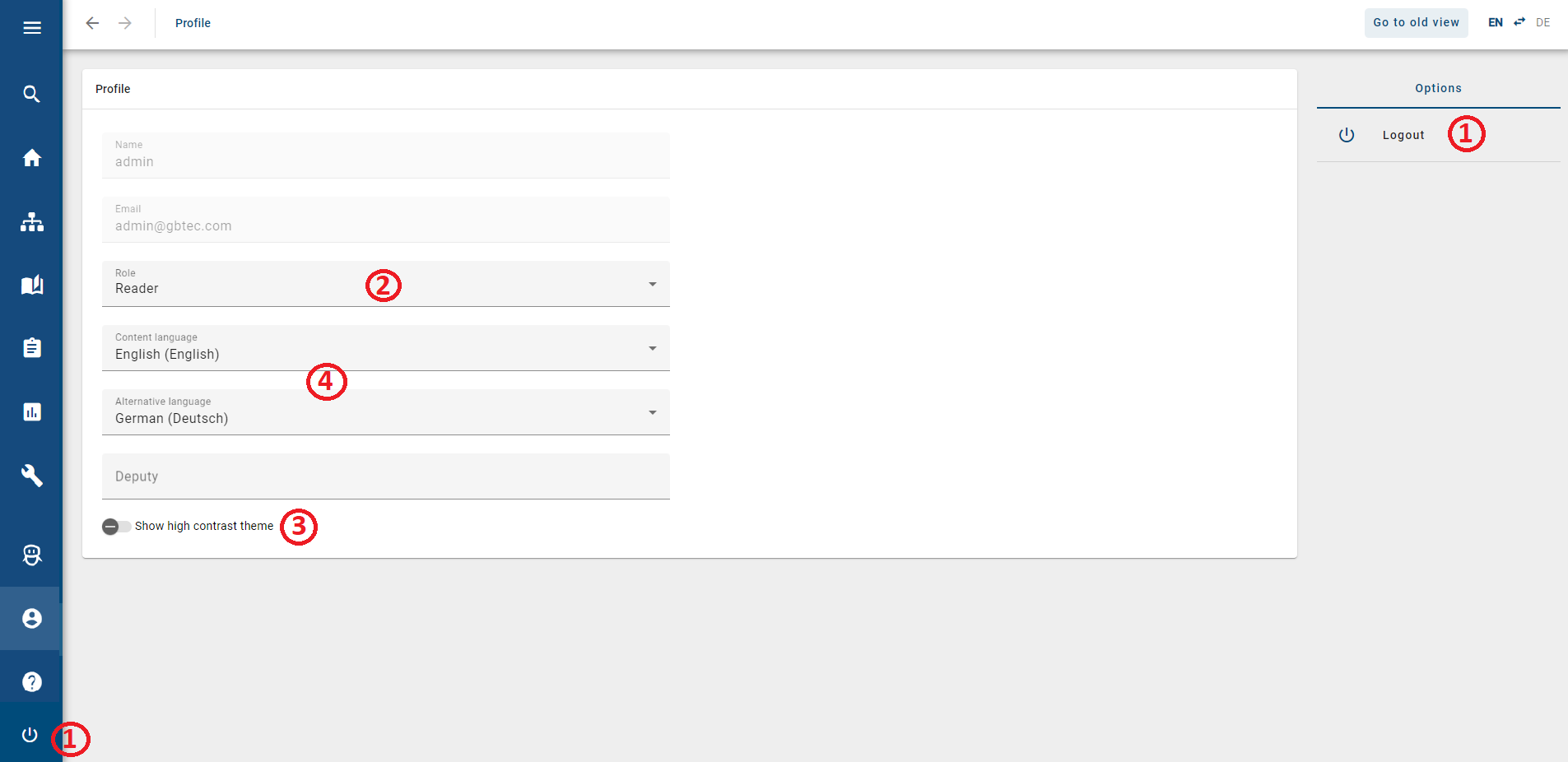 Here, the profile is displayed in the new user interface.