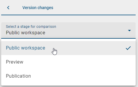 The screenshot shows you a drop down menu, where you have the opportunity to select a specific stage.