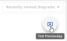 The start button for a ProcessApp in preview stage is displayed here.