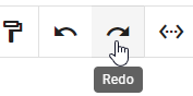 This screenshot shows the "Redo" icon within the menu bar.
