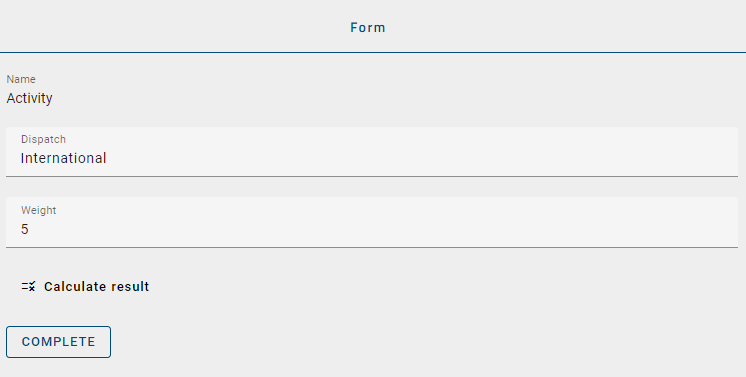 A decision table within the form of a task is displayed here.