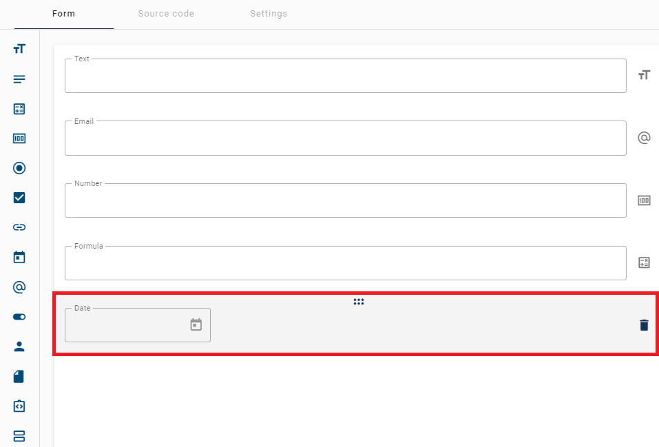 The screenshot which is displayed here shows the detail page of the date form.